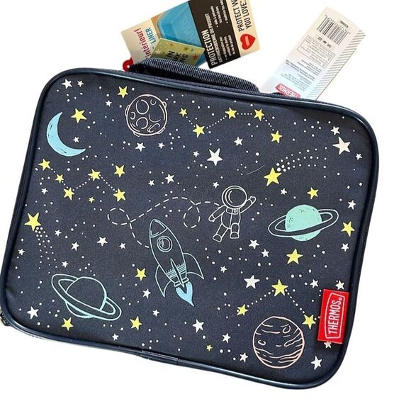 Thermos Kids Space Party Insulated Lunch Box Glow-in-the-Dark Design - Picture 1 of 8